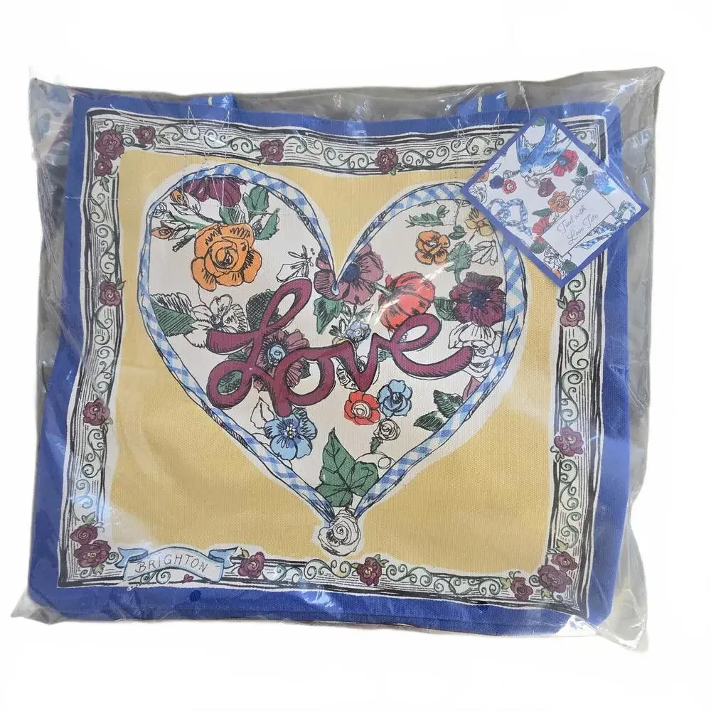 NWT - Brighton Love Tote Bag - Floral Heart Design - Picture 6 of 7